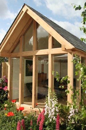 Oak glass house garden room