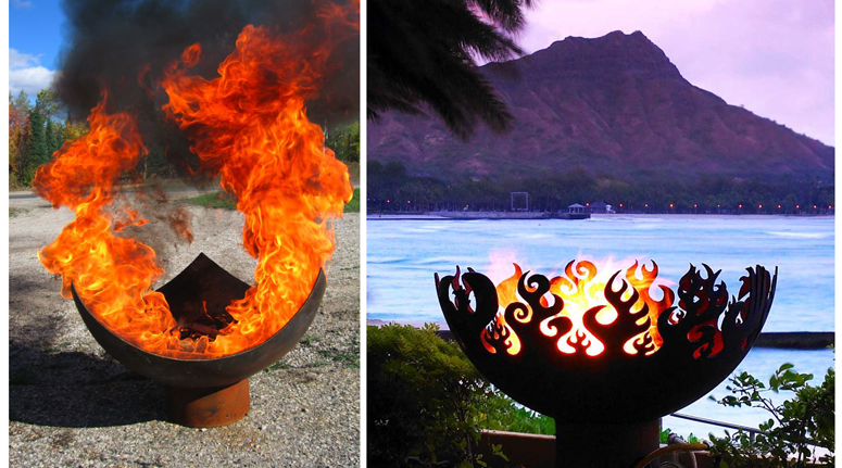 ungers_firebaskets Recycled steel garden fires thriftily recycle garden wastes - instead of wasting butane on outdoor space heating