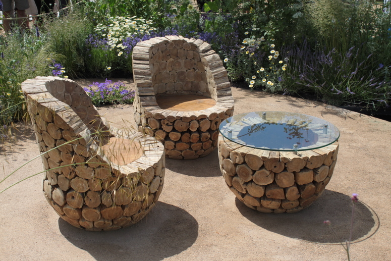 Wood Log Outdoor Furniture