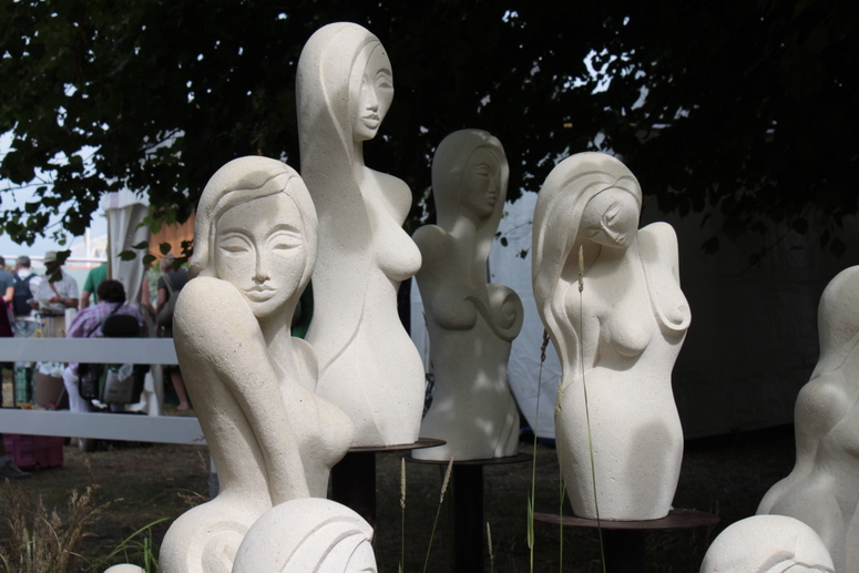 Jo Ansell stone sculptures - Hampton Court Flower Show 2010 garden product review Jo Ansell stone sculptures