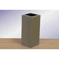 Brushed Stainless Steel Tall Square Vases