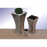 Brushed Stainless Steel Figure Vases