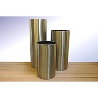 Brushed Stainless Steel Tall Cylinder Planters