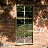 Wooden Tudor Garden Mirror